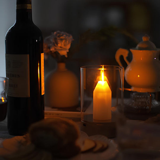 LED Candle Lamp with Hand Gesture Control – Warm White Flickering Light for Cozy Ambiance