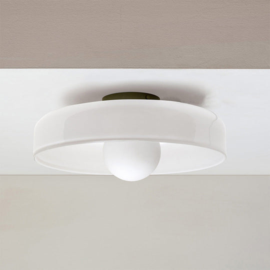 Variant image for Modern Round Flush Mount Ceiling Light – Elegant Glass Fixture for Contemporary Interiors-6