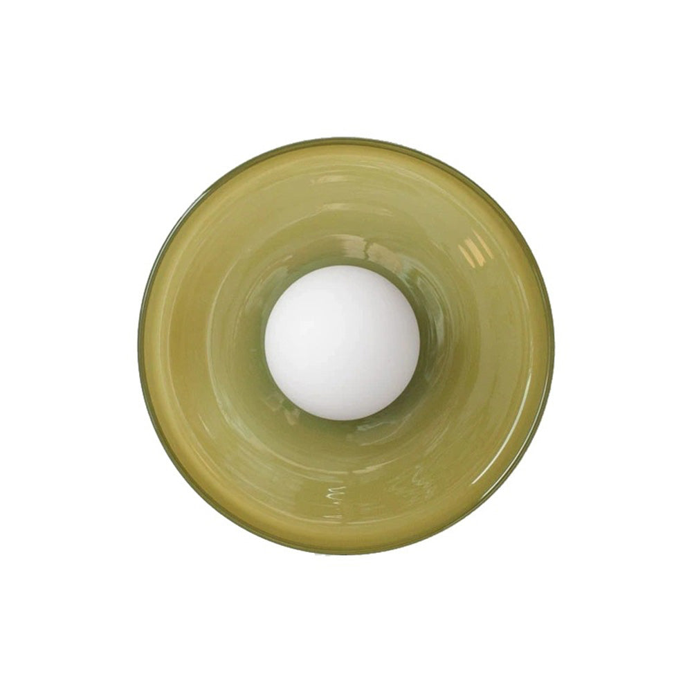 Variant image for Modern Round Flush Mount Ceiling Light – Elegant Glass Fixture for Contemporary Interiors-5
