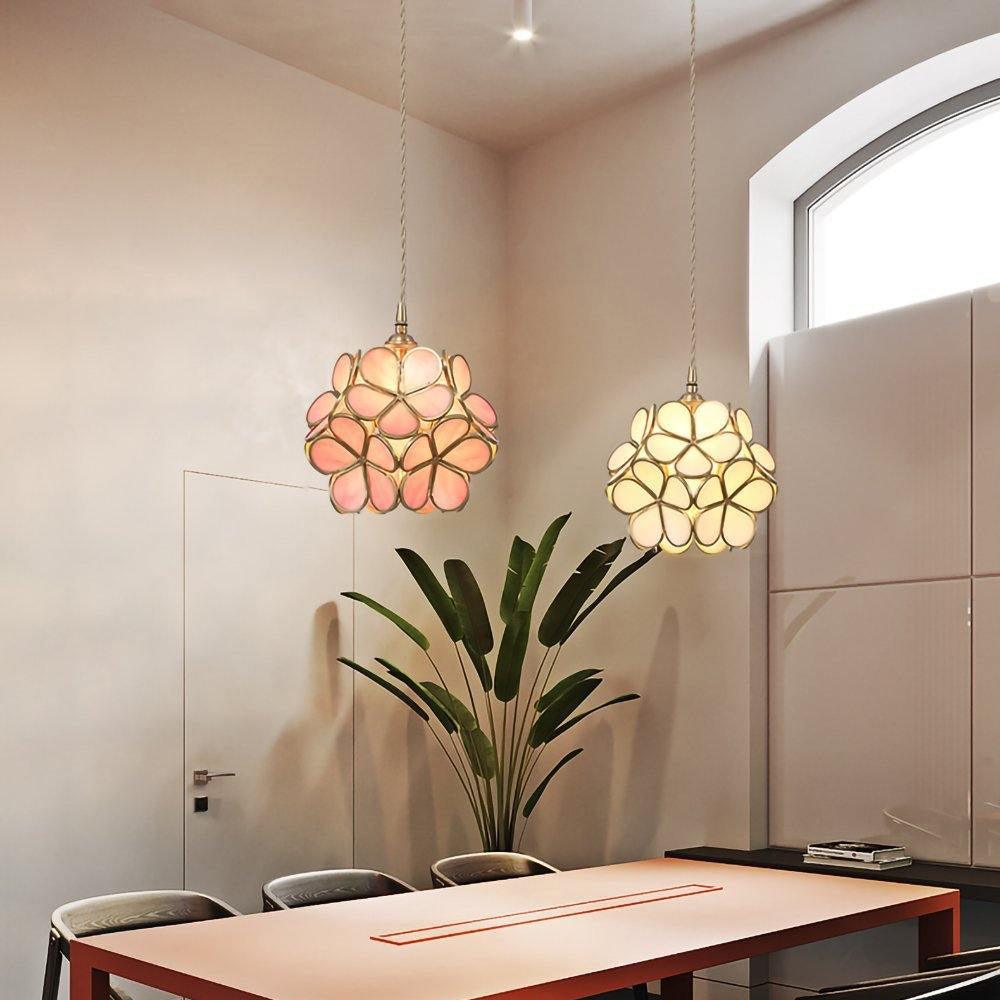Modern Glass Pendant Light – Adjustable Brass Hanging Light for Kitchen or Indoor Use