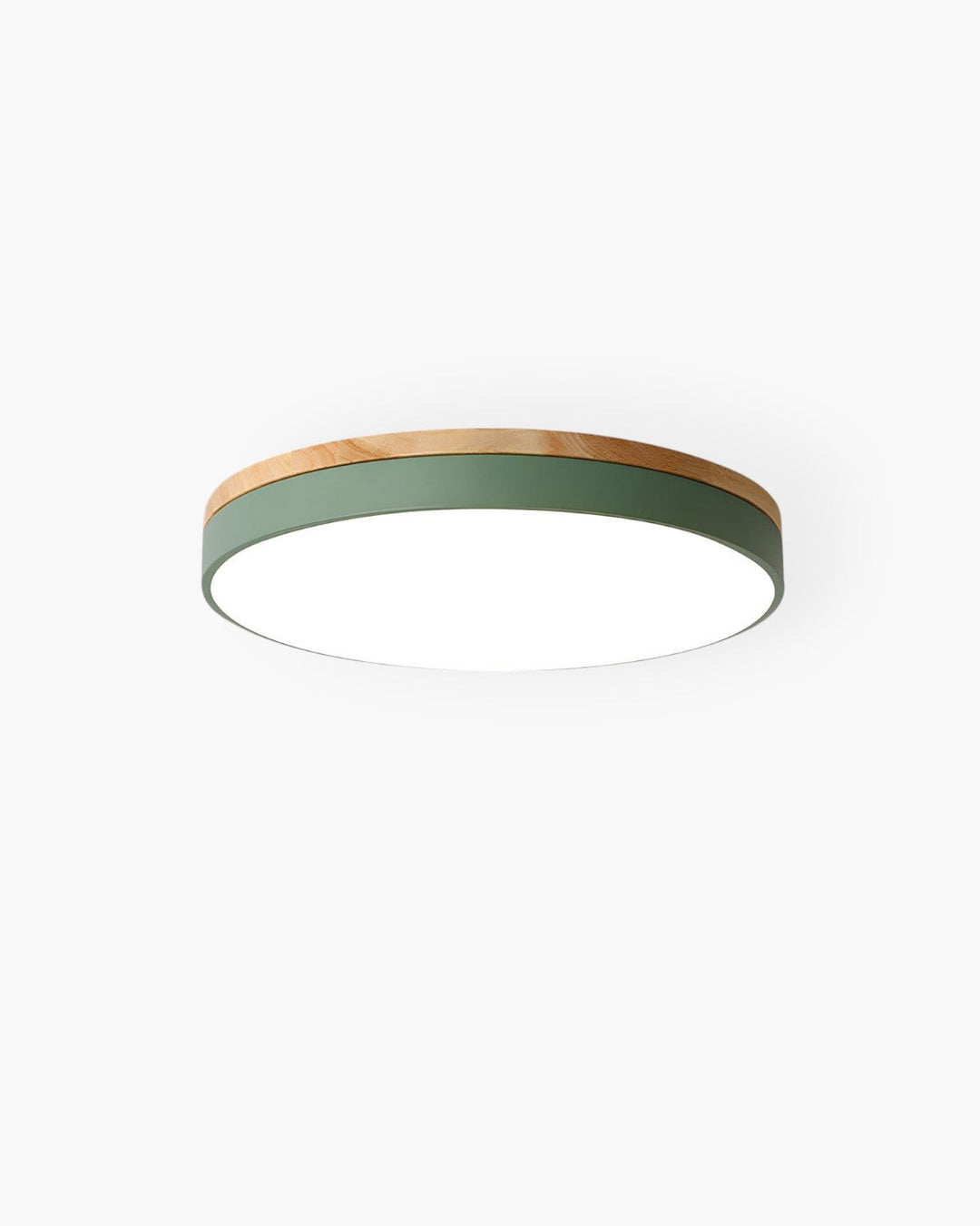 Modern Ceiling Light - Wood & Coloured Accent
