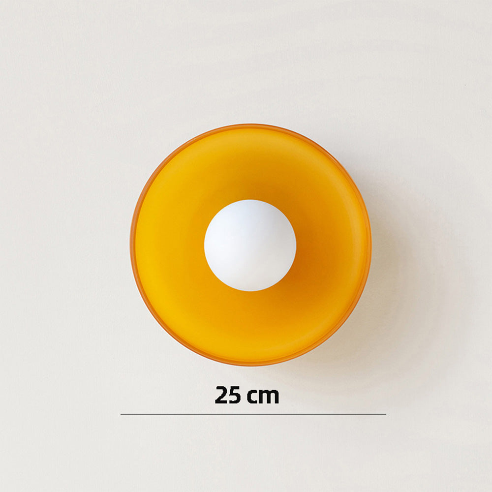 Modern Round Flush Mount Ceiling Light – Elegant Glass Fixture for Contemporary Interiors