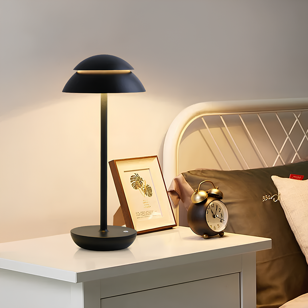 Cordless Scandinavian Table Lamp with Dimmable Touch Control - 4000 mAh Battery, Warm Lighting for Home and Office