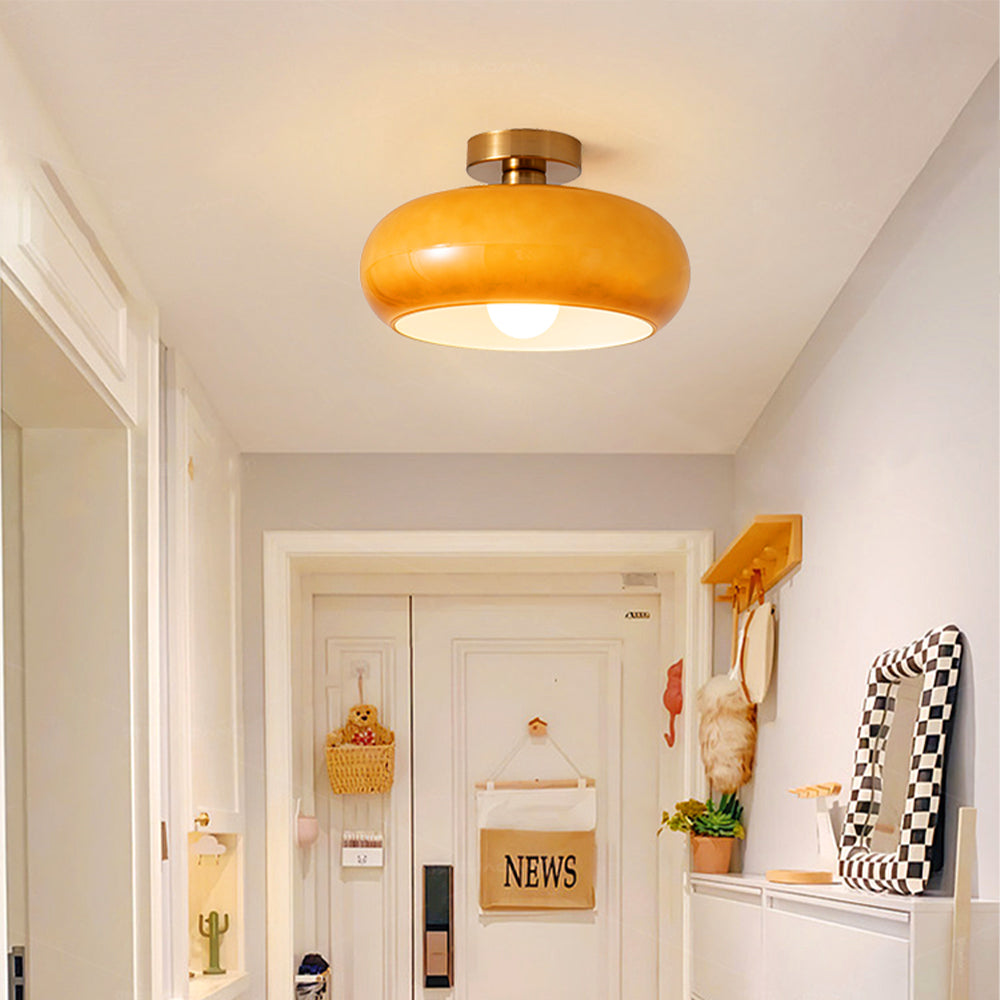 Elegant Vintage Round Glass Ceiling Lights