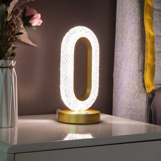Elegant Crystal Table Lamp with Adjustable Light Modes and USB-C Rechargeable Design – Dimmable Bedside or Desk Lamp for Bedroom