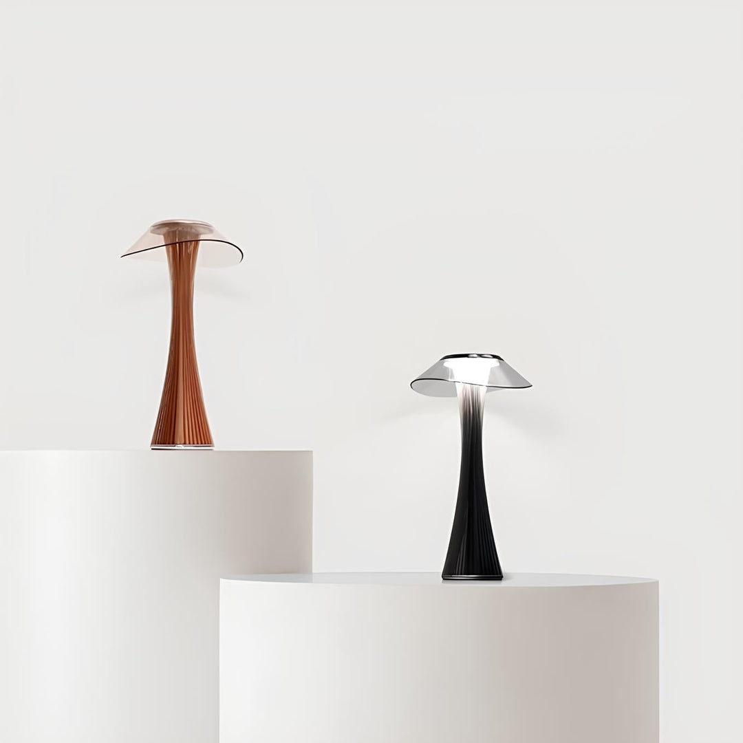 Elegant Sculpted Floor Lamp with Wireless Rechargeable Design – Versatile LED Lighting Options in Warm, Cool, and Natural White