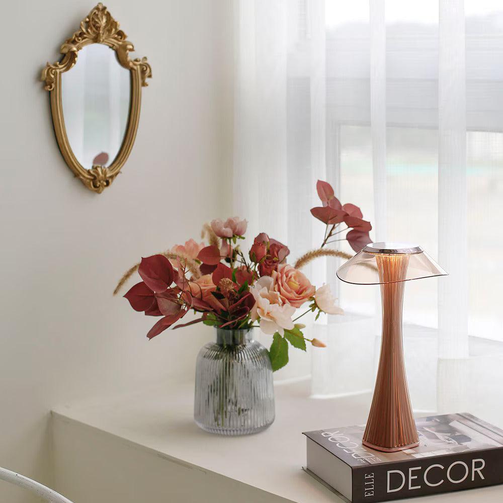 Elegant Sculpted Floor Lamp with Wireless Rechargeable Design – Versatile LED Lighting Options in Warm, Cool, and Natural White
