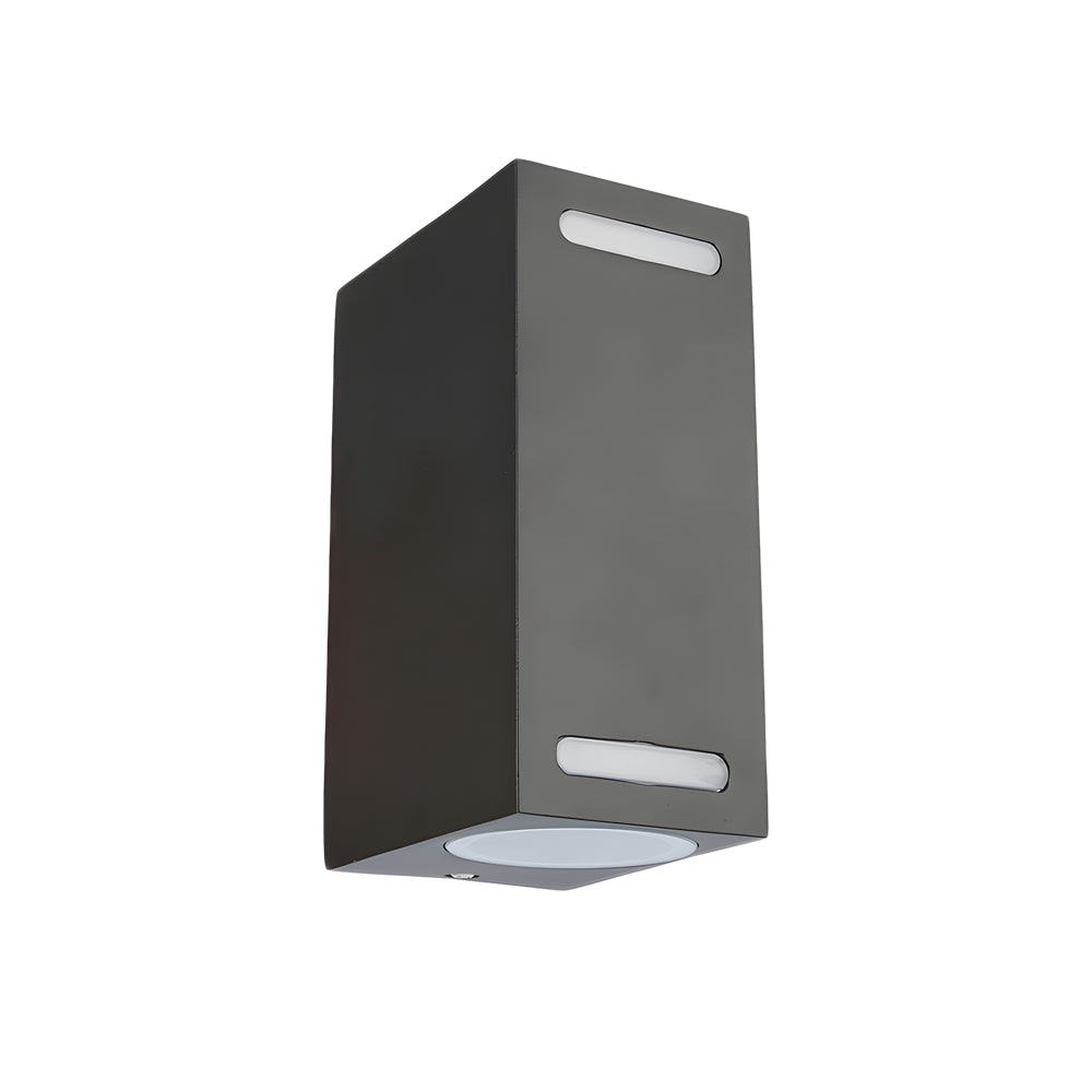 Modern Waterproof LED Outdoor Wall Light Fixture – Black Aluminum Up and Down Sconce for Exterior Illumination