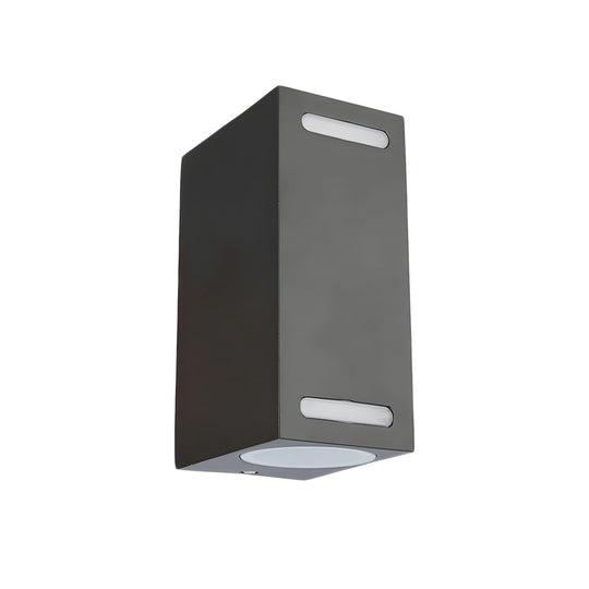 Modern Waterproof LED Outdoor Wall Light Fixture – Black Aluminum Up and Down Sconce for Exterior Illumination