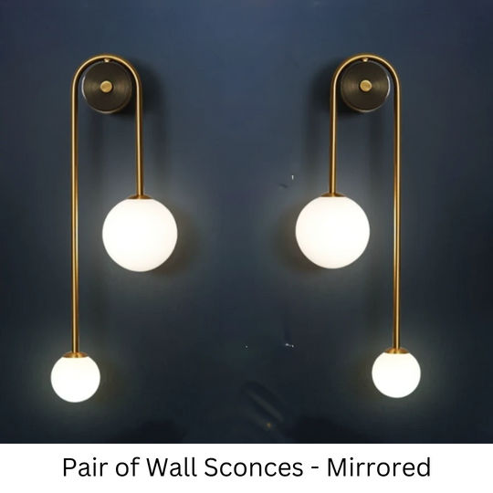 Modern Nordic Gold Wall Sconce with White Glass Shade – Elegant Wall Light for Home Décor