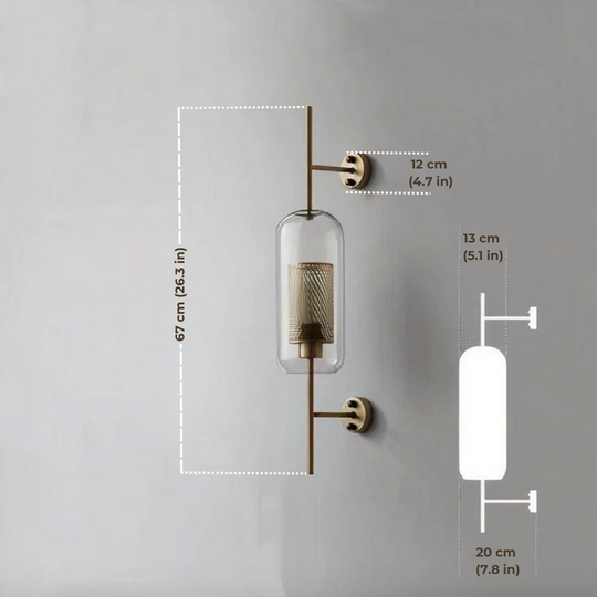 Modern Glass Wall Lamp Sconce with E27 Bulbs – Stylish Nordic Design for Home Decor