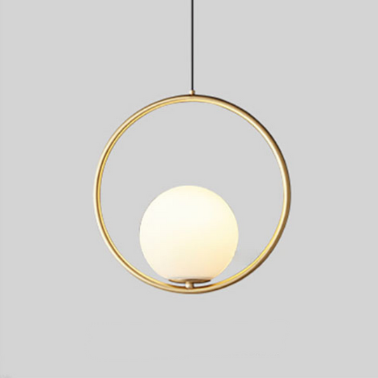 Variant image for Nordic Glass Pendant Light with Golden Finish – Modern Adjustable Hanging Light for Kitchen and Dining Areas-4
