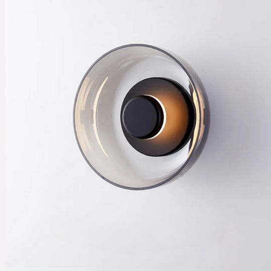 Variant image for Modern Glass Wall Light Sconce – Energy-Efficient LED, Available in Smoke Gray and Champagne Gold, Ideal for Elegant Home Decor-2