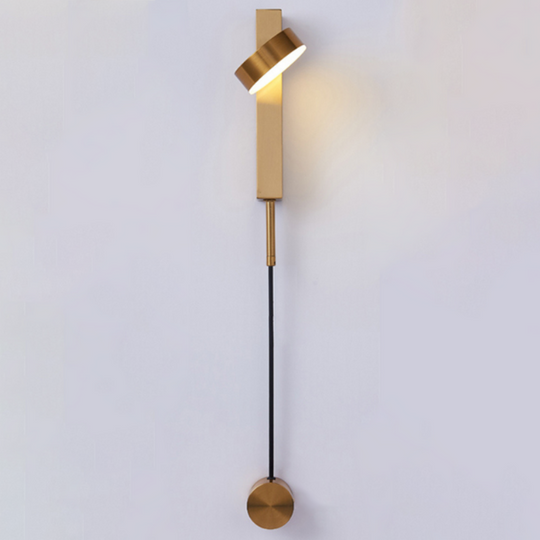 Gold Wall Lamp with Dimmer Switch – Elegant Wall Sconce Light for Home Decor and Ambient Illumination