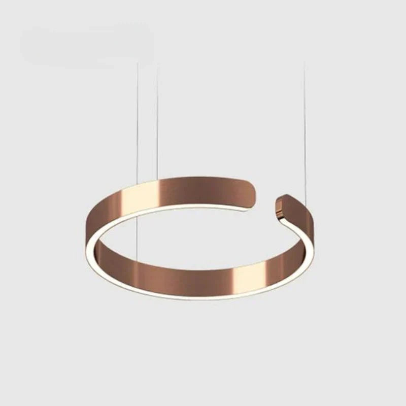 Variant image for Modern Circle LED Pendant Light – Sleek Metal Ceiling Light Fixture for Contemporary Hanging Illumination, 40cm/60cm/80cm Options-10