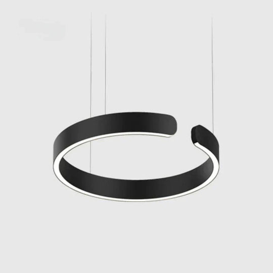 Modern Circle LED Pendant Light – Sleek Metal Ceiling Light Fixture for Contemporary Hanging Illumination, 40cm/60cm/80cm Options