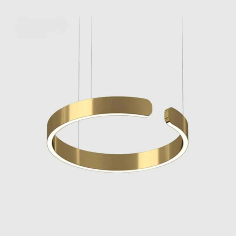 Variant image for Modern Circle LED Pendant Light – Sleek Metal Ceiling Light Fixture for Contemporary Hanging Illumination, 40cm/60cm/80cm Options-7