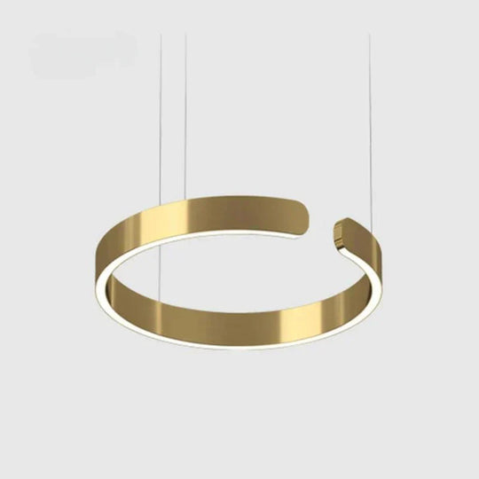 Variant image for Modern Circle LED Pendant Light – Sleek Metal Ceiling Light Fixture for Contemporary Hanging Illumination, 40cm/60cm/80cm Options-7