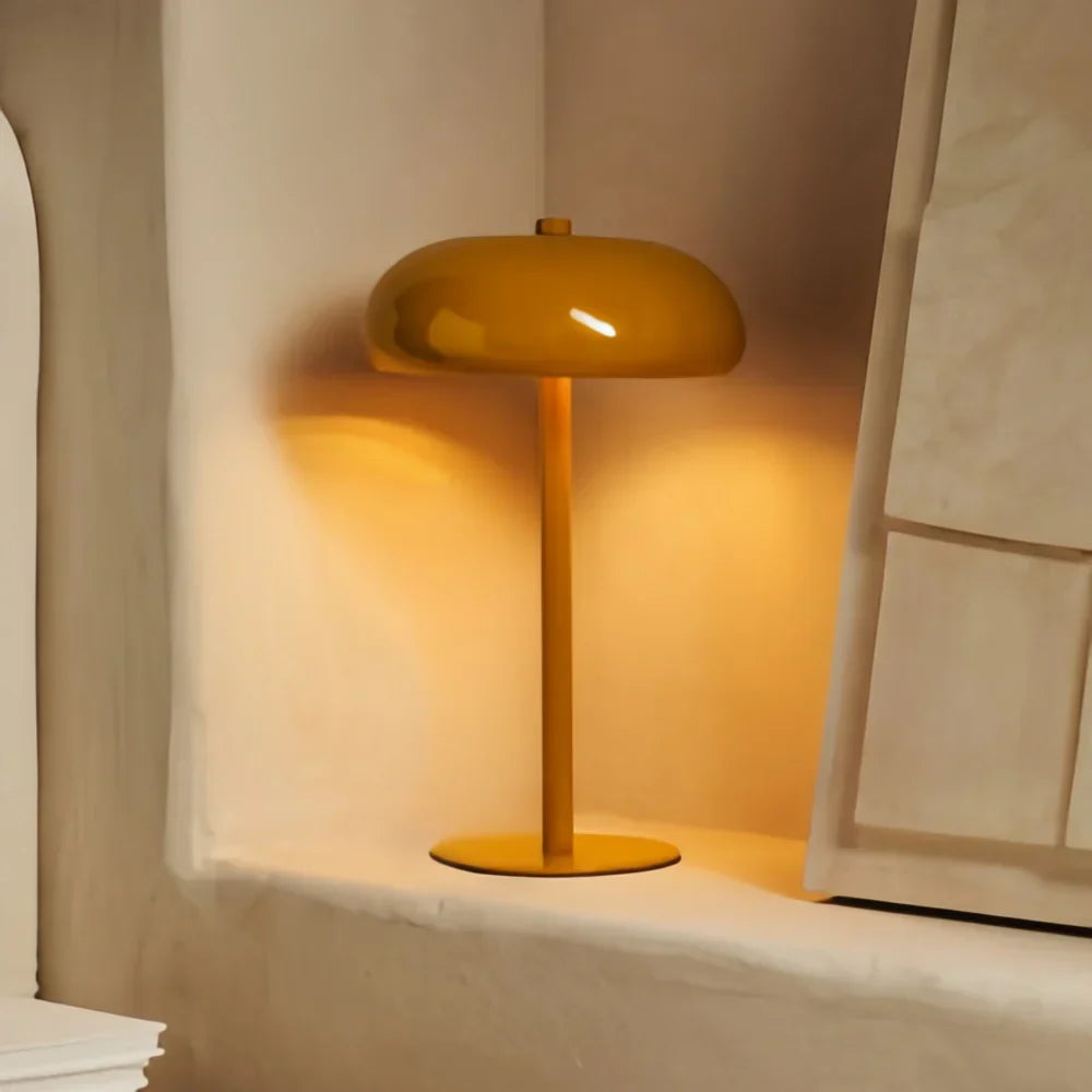 Sleek Retro Table Lamp with Touch Control – Rechargeable Cordless Bedside or Desk Lamp for Modern Spaces
