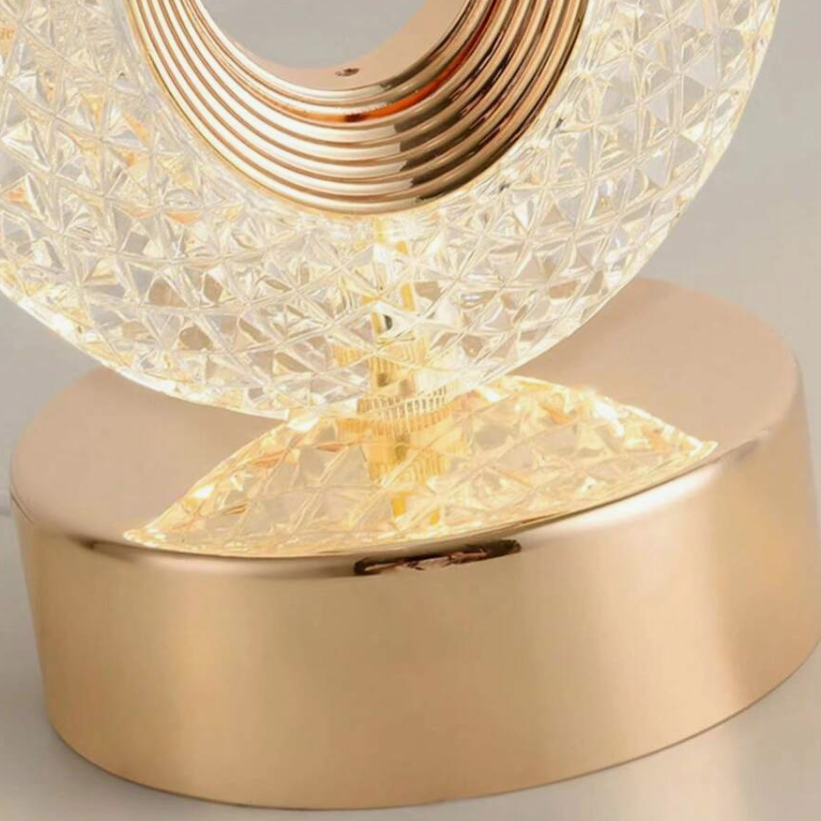 Elegant Crystal Table Lamp with Adjustable Light Modes and USB-C Rechargeable Design – Dimmable Bedside or Desk Lamp for Bedroom