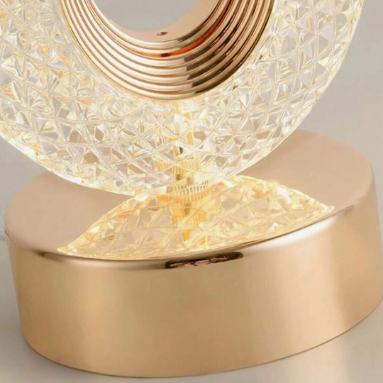 Elegant Crystal Table Lamp with Adjustable Light Modes and USB-C Rechargeable Design – Dimmable Bedside or Desk Lamp for Bedroom