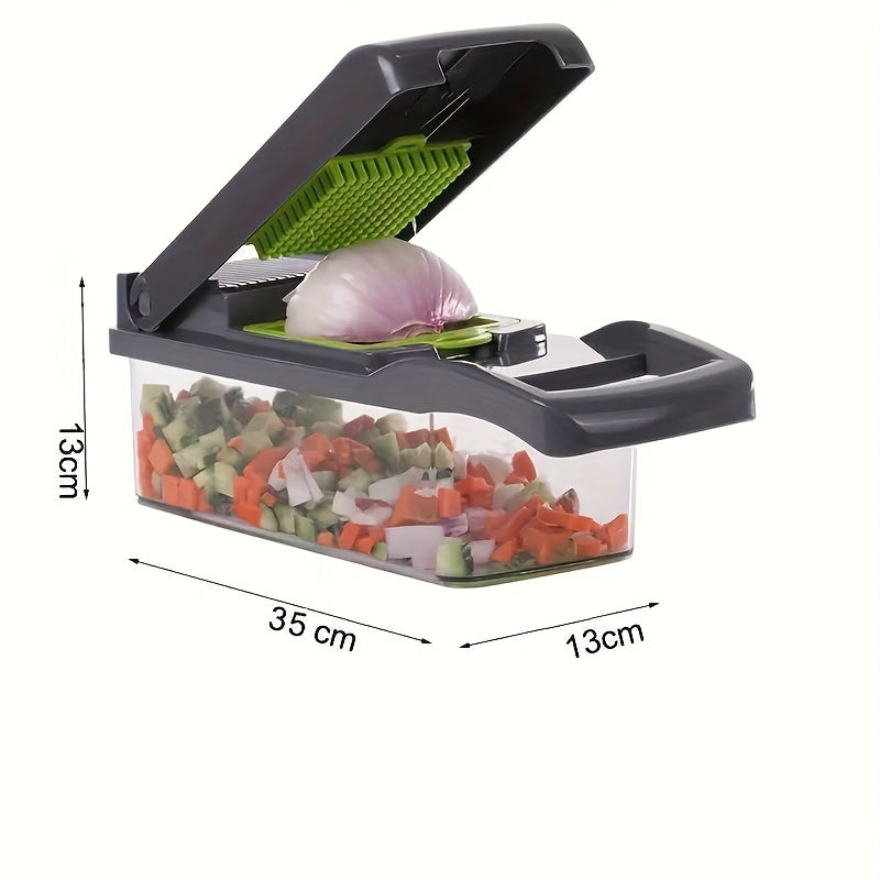16-in-1 Groentesnijder & Snijder – Multi-Blad Keukengadget voor Gemakkelijk Maaltijdvoorbereiding