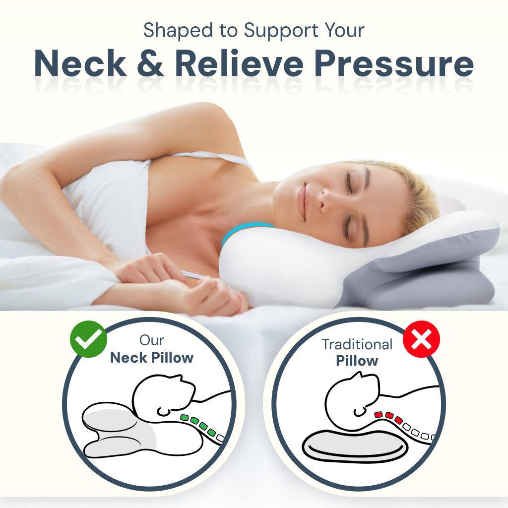 "Ergonomic Cervical Pillow for Neck Pain Relief – For better Sleep & Posture"