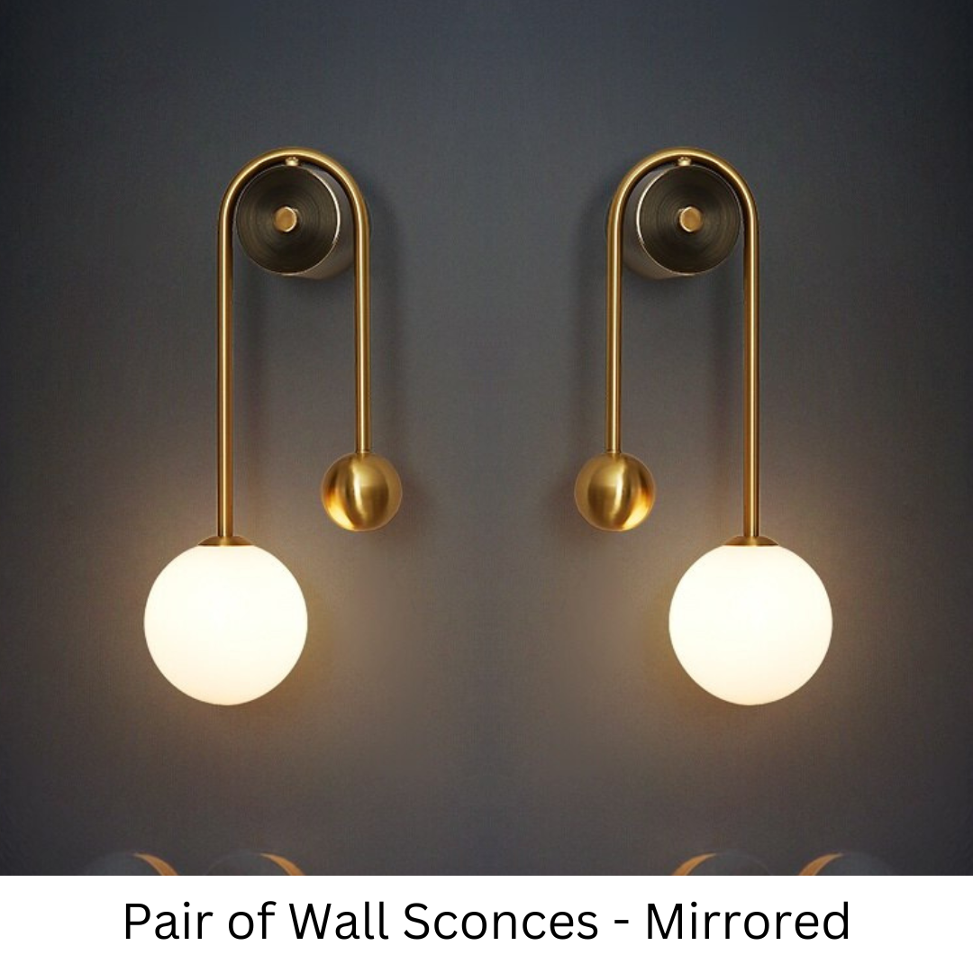 Variant image for Modern Nordic Gold Wall Sconce with White Glass Shade – Elegant Wall Light for Home Décor-2