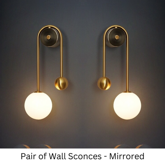Variant image for Modern Nordic Gold Wall Sconce with White Glass Shade – Elegant Wall Light for Home Décor-2