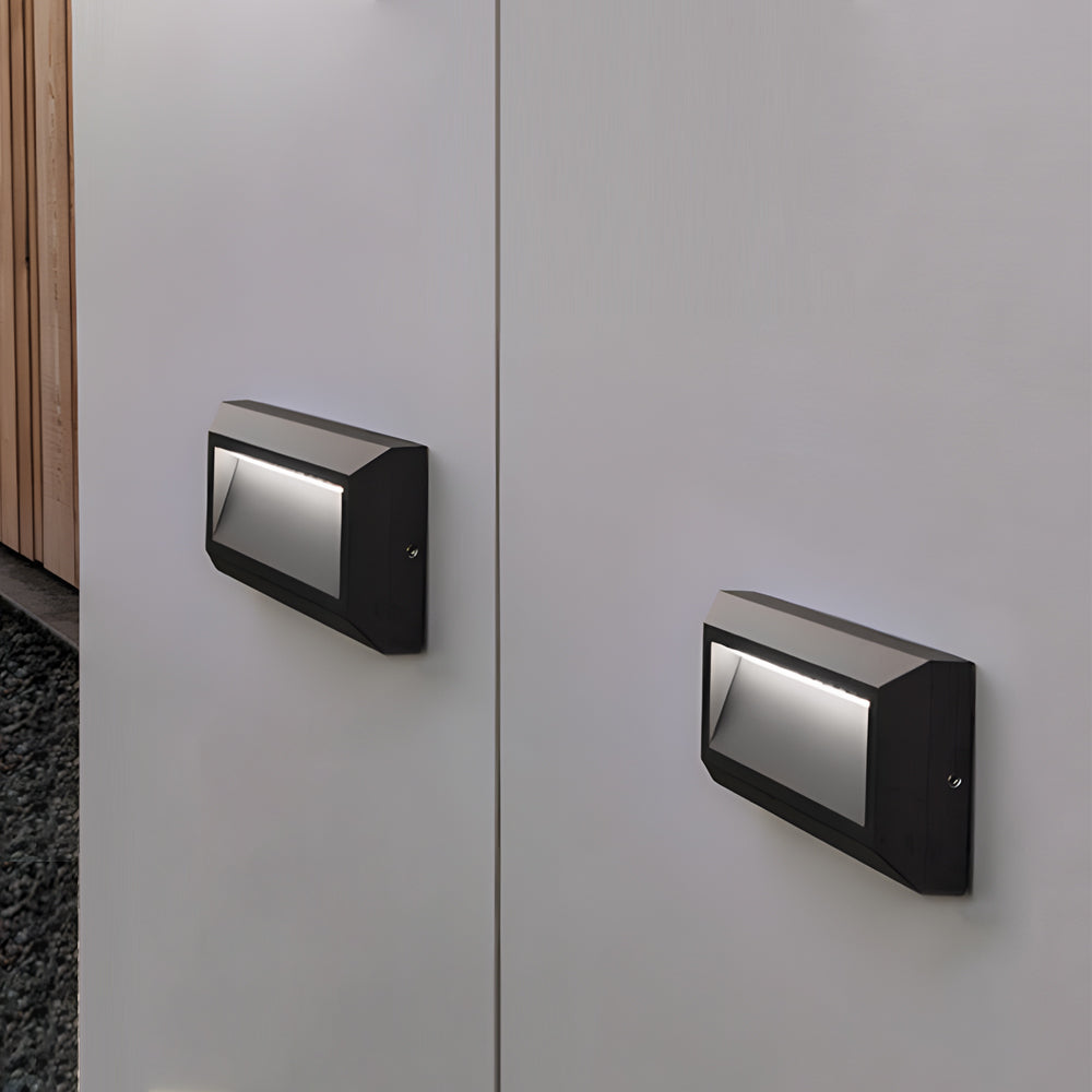 Modern Outdoor Step Lights for Concrete - Waterproof LED Wall-Mounted Stair Lights, Durable Aluminum, Warm White Illumination