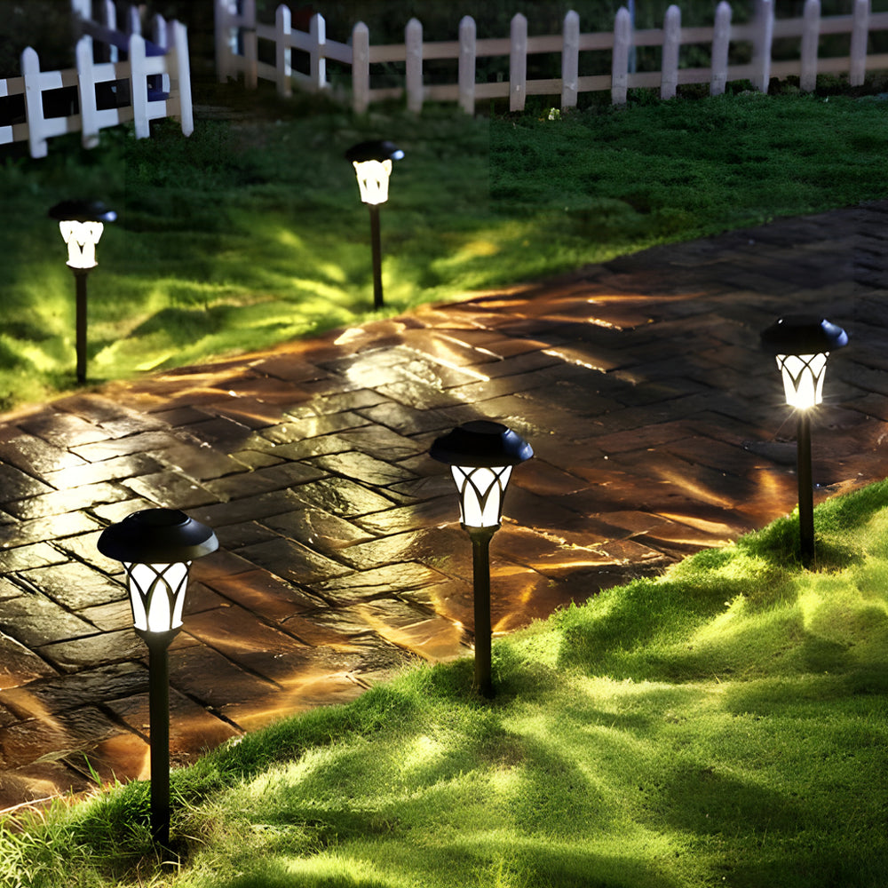 Solar Lawn Lights - Waterproof Solar Garden Lights with Retro Modern Design for Outdoor Patio Illumination