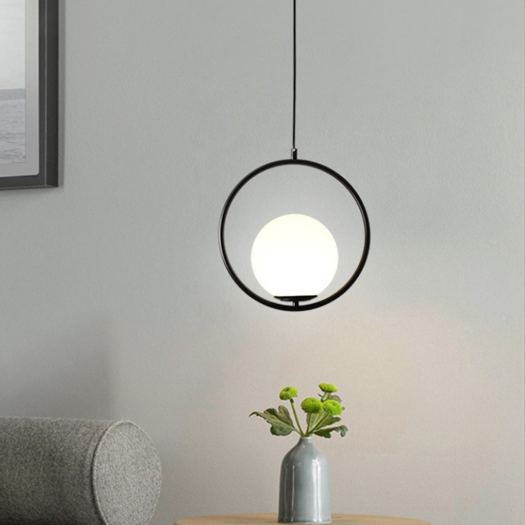 Variant image for Nordic Glass Pendant Light with Golden Finish – Modern Adjustable Hanging Light for Kitchen and Dining Areas-3