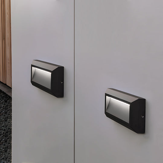 Variant image for Modern Outdoor Step Lights for Concrete - Waterproof LED Wall-Mounted Stair Lights, Durable Aluminum, Warm White Illumination-2