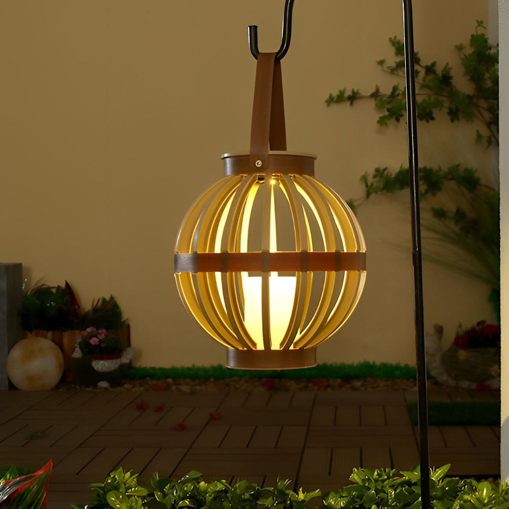 Modern Waterproof Solar Outdoor Lantern with LED Light - Portable Garden Lantern for Elegant Illumination
