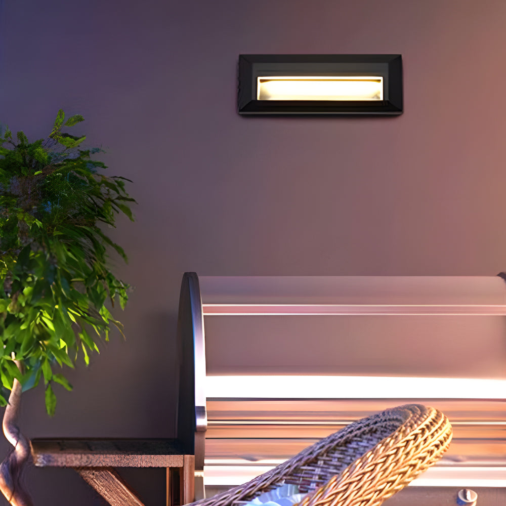 Modern Outdoor Step Lights for Concrete - Waterproof LED Wall-Mounted Stair Lights, Durable Aluminum, Warm White Illumination