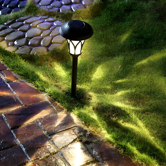 Solar Lawn Lights - Waterproof Solar Garden Lights with Retro Modern Design for Outdoor Patio Illumination