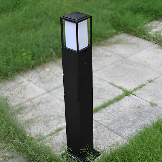 Elegant Black Aluminum Path Light, 31.49 Inch Outdoor Walkway Lighting, Waterproof with Warm White Glow
