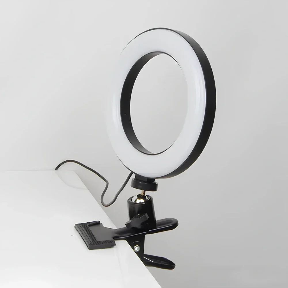 Adjustable LED Ring Light with 360° Rotation – Portable Selfie Ring Light for Phone, Dimmable with Multiple Lighting Options