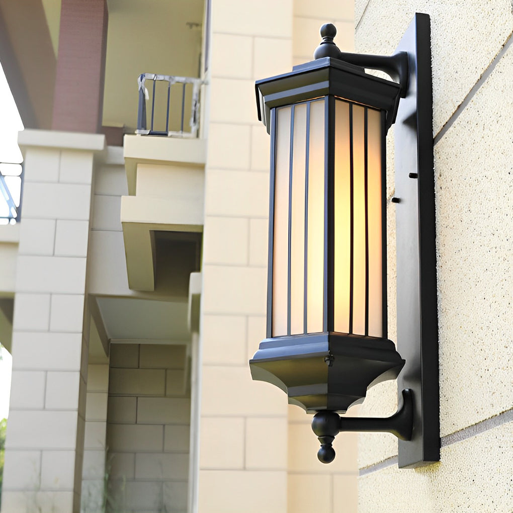 Modern Waterproof Outdoor Wall Light – Black Retro Outdoor Sconce for Garden, Porch, and Exterior Use