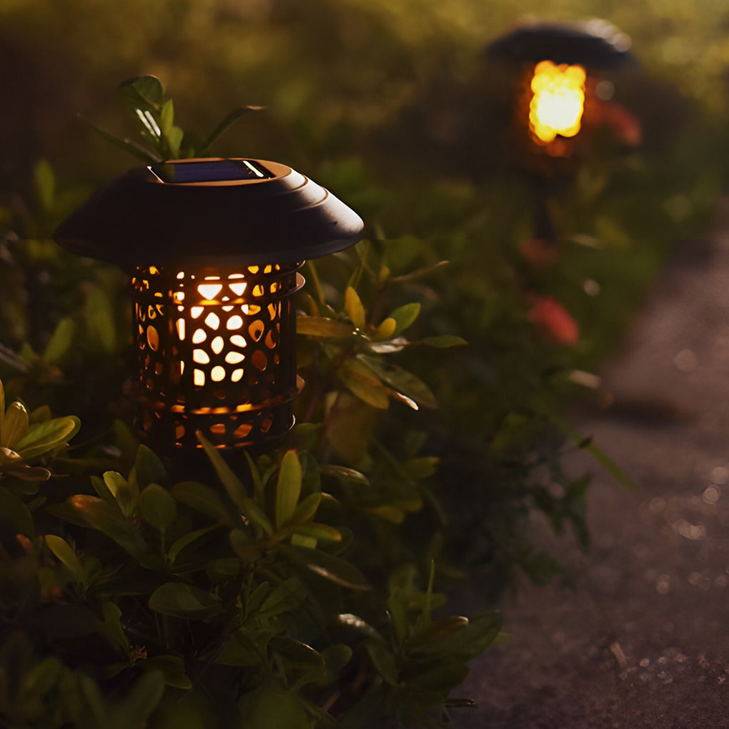 Waterproof Solar Lawn Lights with Flickering Flame Effect – Modern Decorative Solar Lights for Garden and Outdoor Spaces