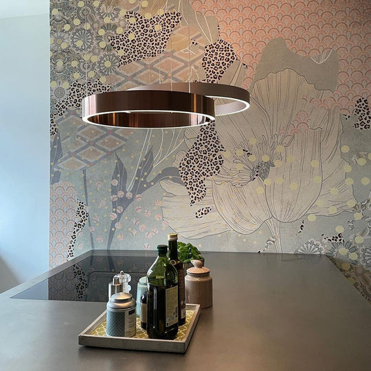 Modern Circle LED Pendant Light – Sleek Metal Ceiling Light Fixture for Contemporary Hanging Illumination, 40cm/60cm/80cm Options