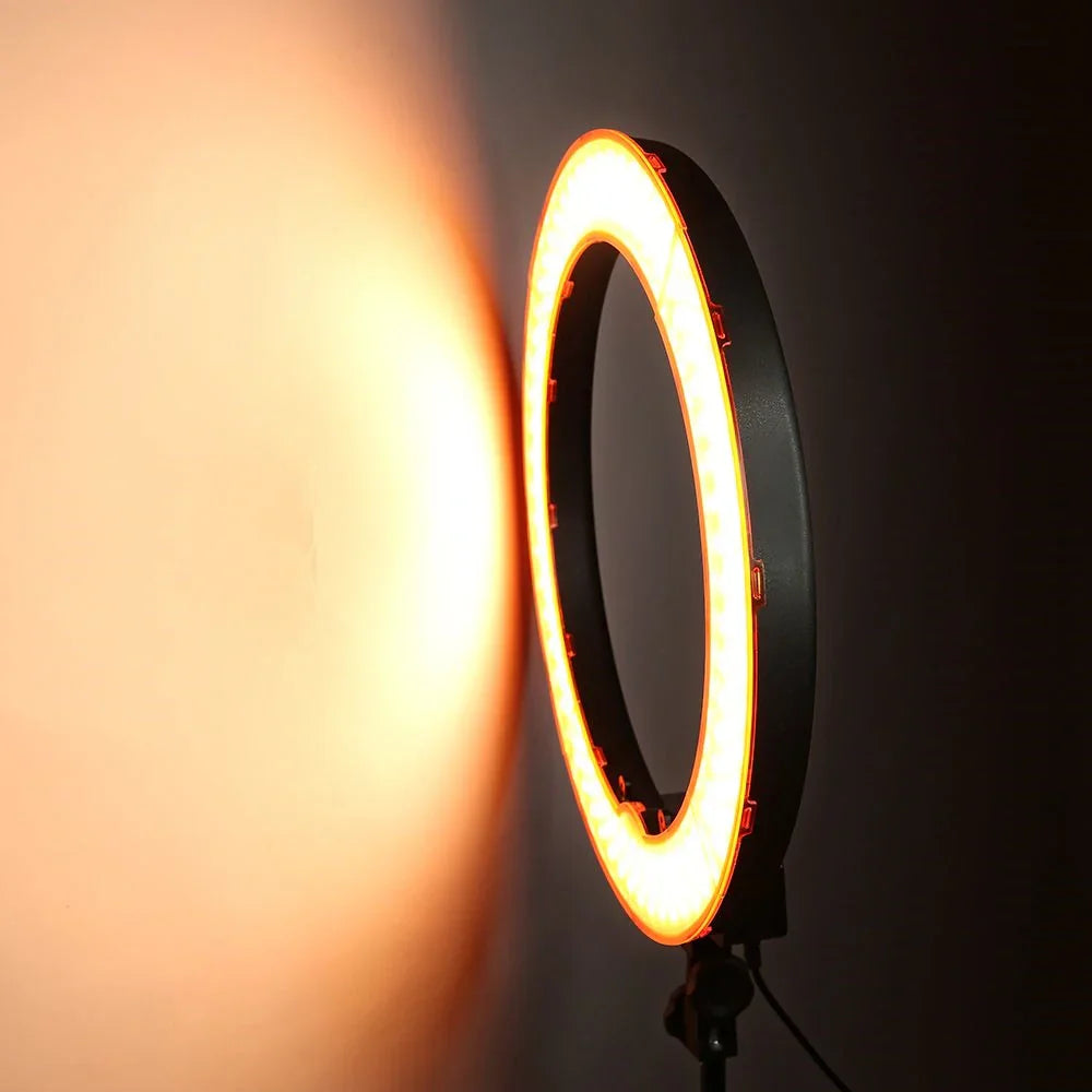 Adjustable LED Ring Light with 360° Rotation – Portable Selfie Ring Light for Phone, Dimmable with Multiple Lighting Options