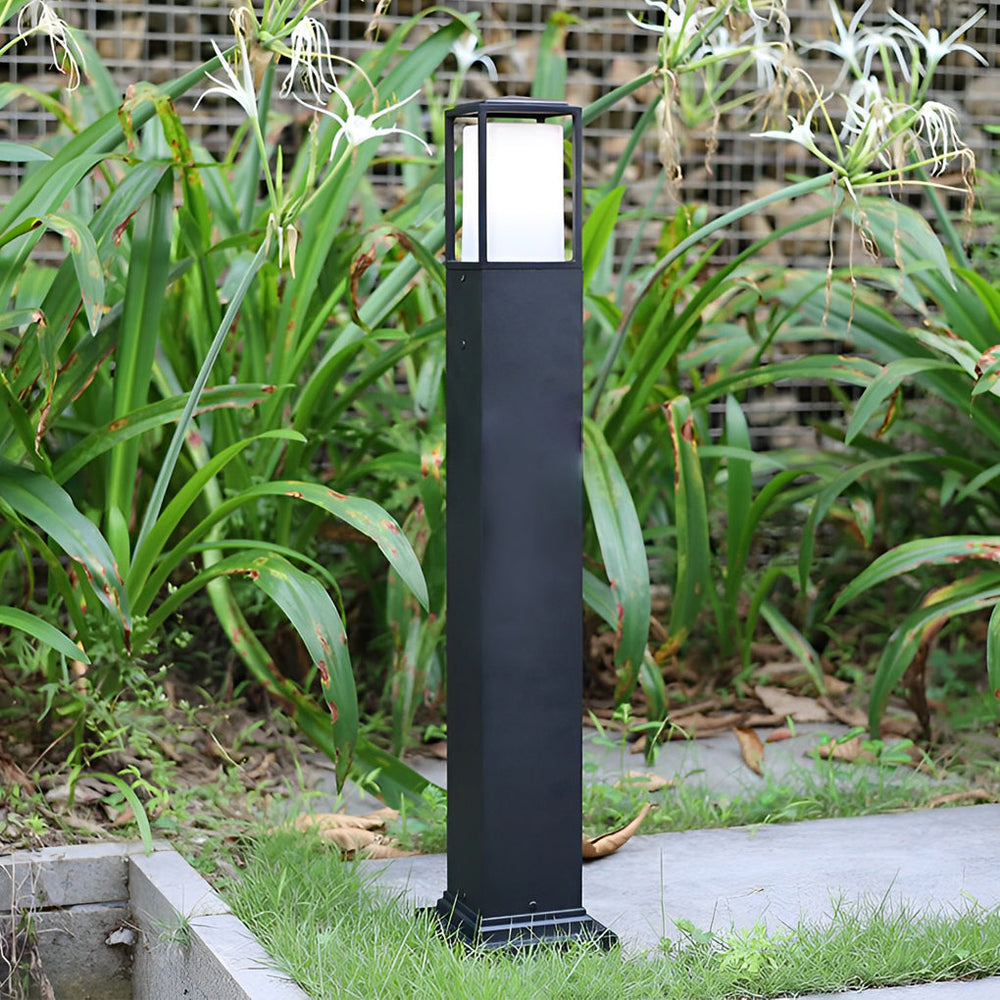 Elegant Black Aluminum Path Light, 31.49 Inch Outdoor Walkway Lighting, Waterproof with Warm White Glow