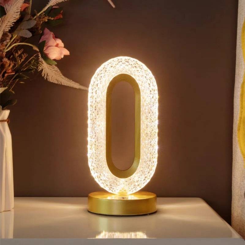 Elegant Crystal Table Lamp with Adjustable Light Modes and USB-C Rechargeable Design – Dimmable Bedside or Desk Lamp for Bedroom
