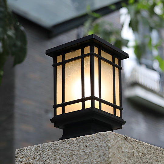 Modern Solar Fence Post Lights - Waterproof Black Aluminum with 3 Step Dimming for Outdoor Elegance