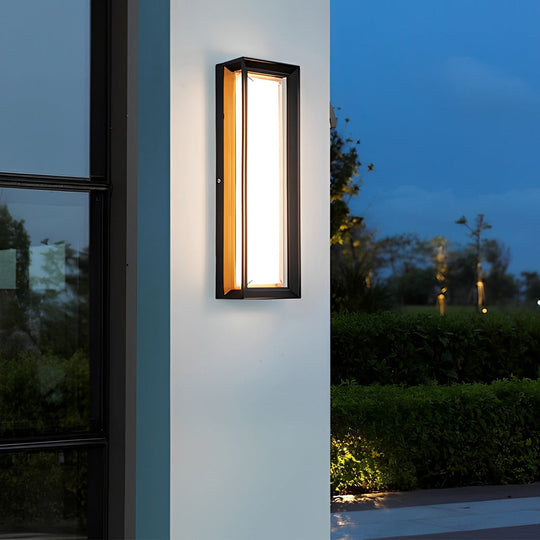 Variant image for Modern Waterproof Outdoor Wall Light – Black and Gold Aluminum Exterior Wall Sconce with IP65 Rating for Garden and Porch-5