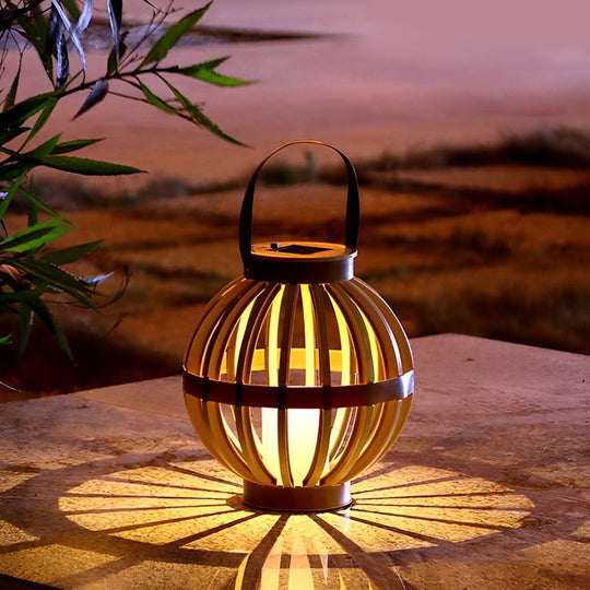 Modern Waterproof Solar Outdoor Lantern with LED Light - Portable Garden Lantern for Elegant Illumination