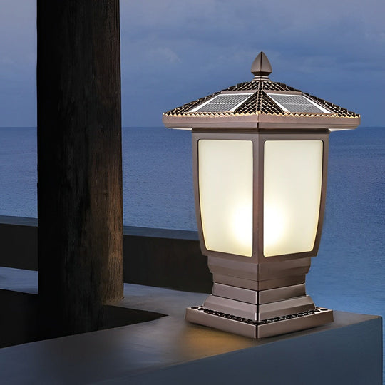 Modern Solar Fence Post Lights with Intelligent Light Control - Waterproof Aluminum Design for Garden and Outdoor Spaces