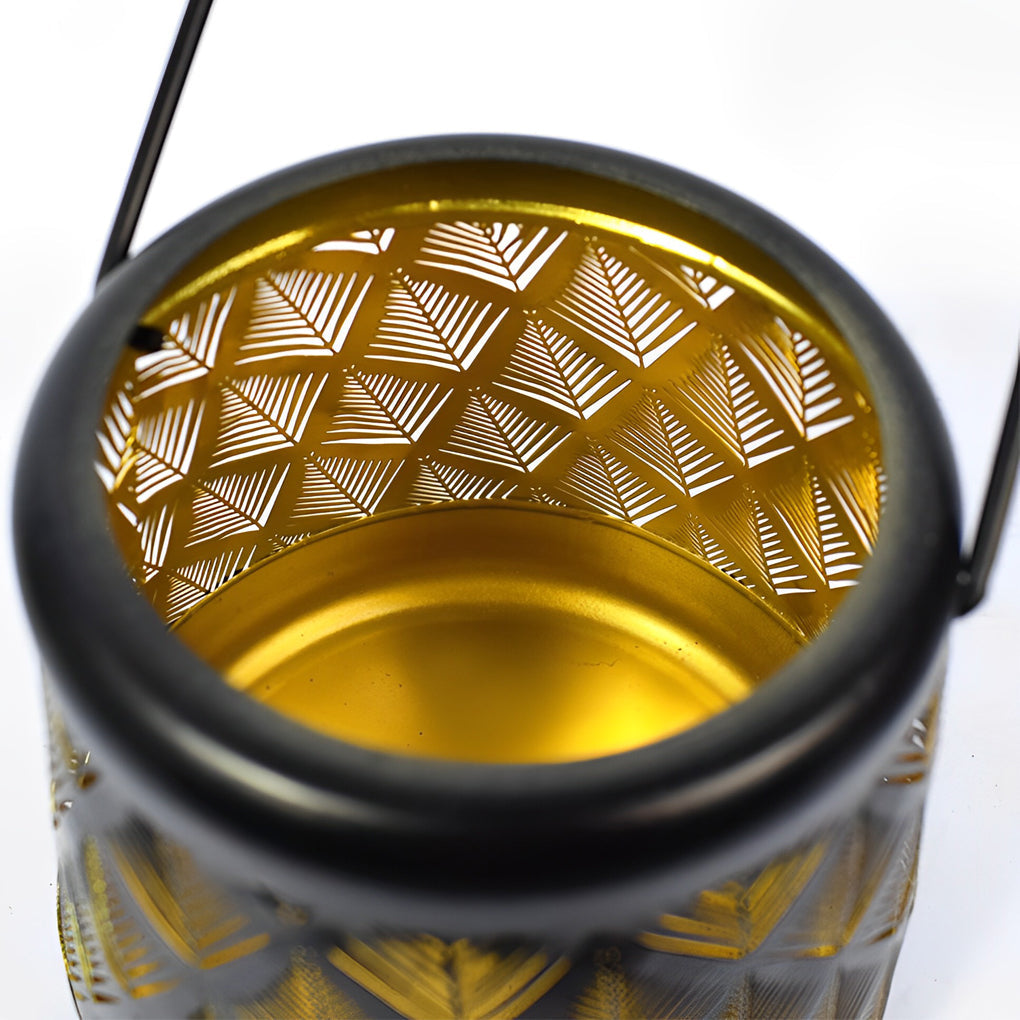 Ensemble de 2 lanternes solaires d'extérieur – Lampes LED suspendues en treillis de fer rétro, étanches pour jardin et allée