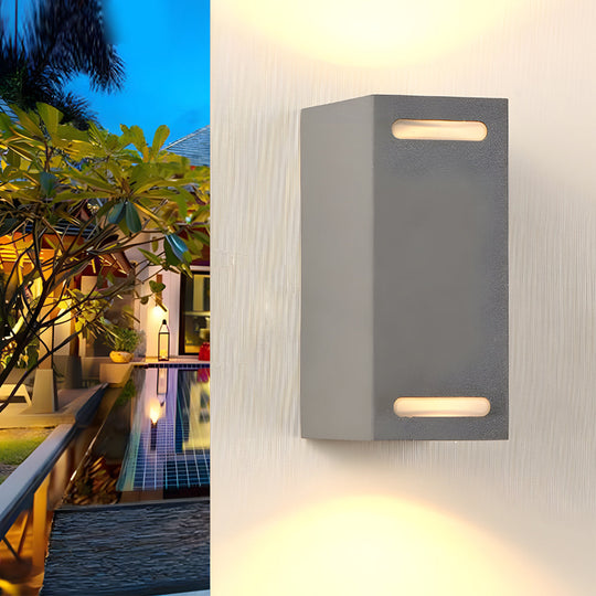 Variant image for Modern Waterproof LED Outdoor Wall Light Fixture – Black Aluminum Up and Down Sconce for Exterior Illumination-1